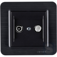 Розетка TV (SAT) проходная Arvia Electric Lavin Черный матовый (21 25 4007 287)